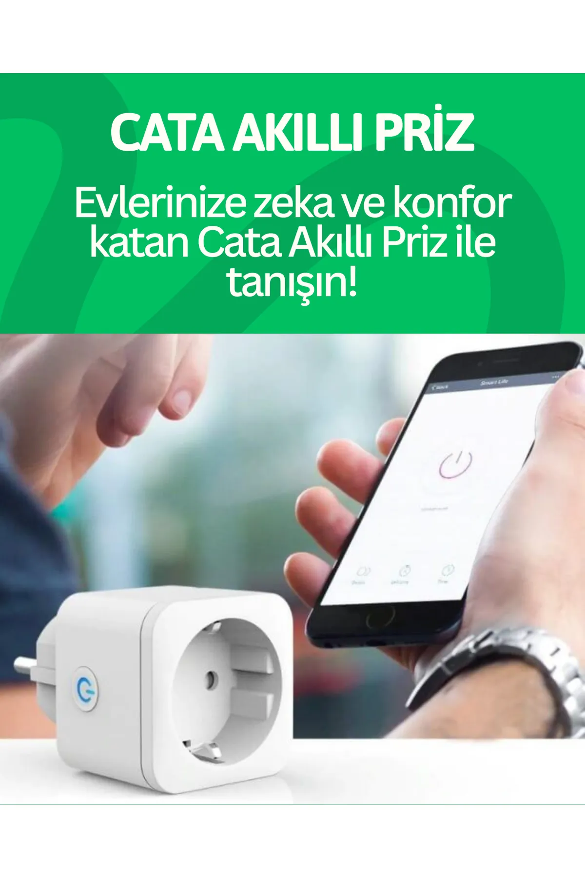 Akıllı Priz Enerji Ölçerli Wi-Fi