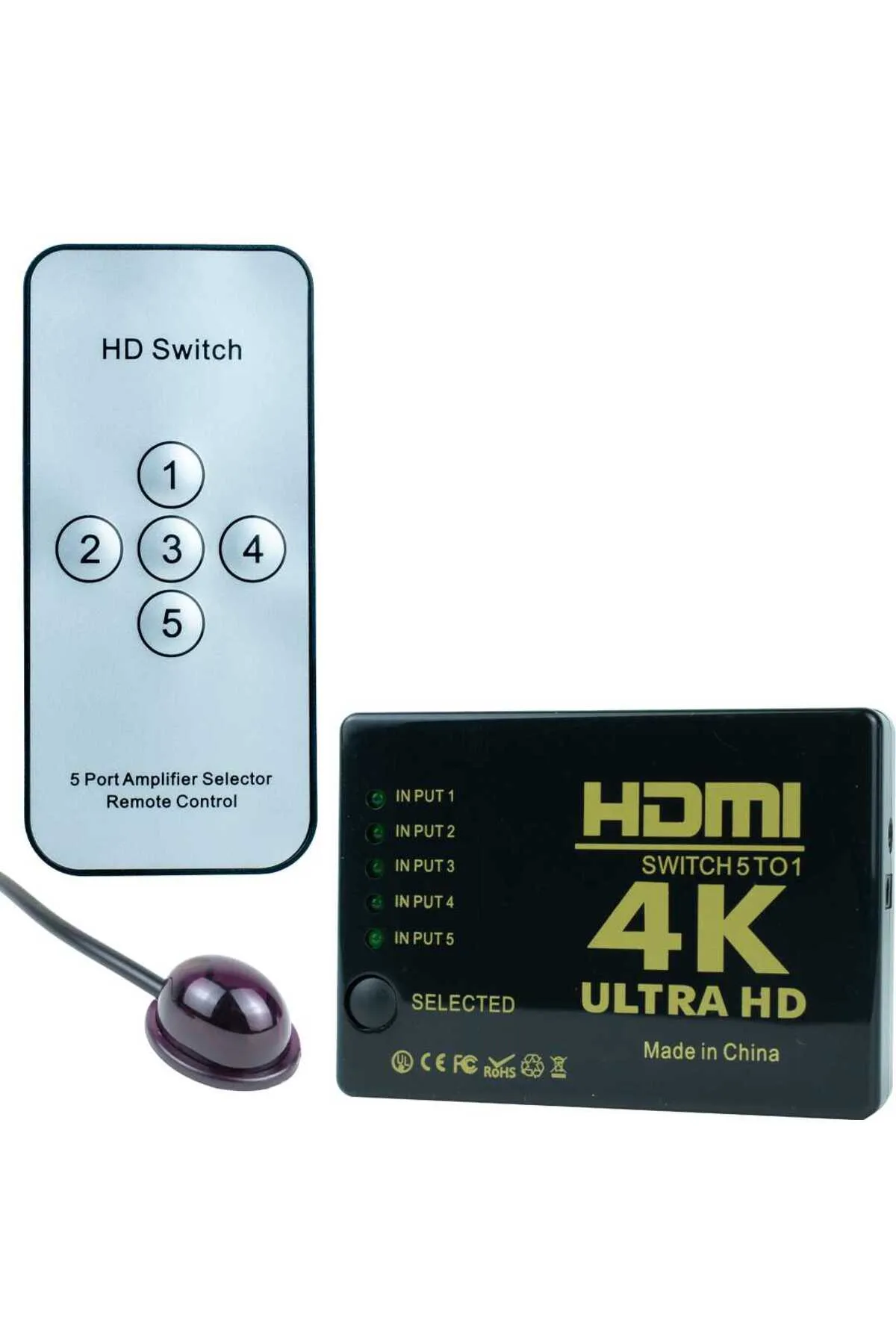 HDMI Switcher 4 Giriş Uzaktan Kumandalı